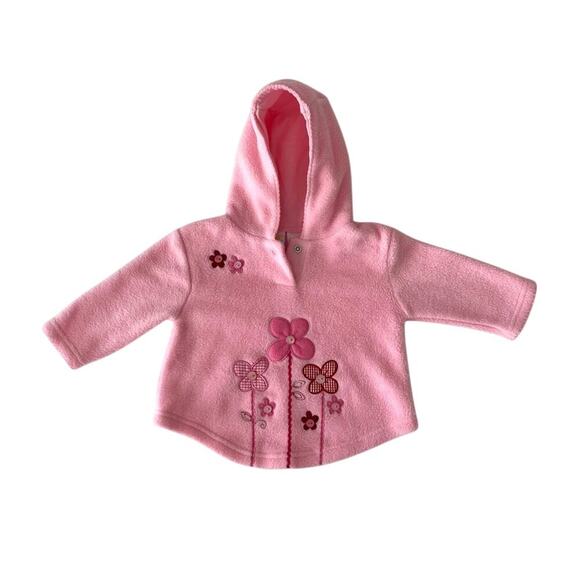 Miniwear Vintage Widgeon Kids Style Pink Fleece Baby Girl Sweater Jacket Hoodie - Picture 2 of 5